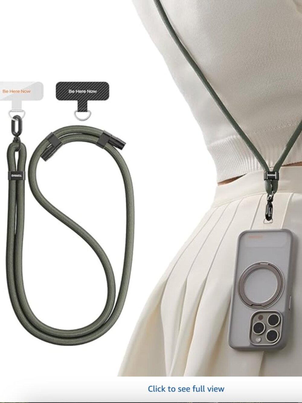 Unisex Olive Green Phone Lanyard